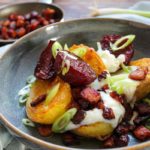 Roasted Beets & Potatoes with Bacon and Cheese
